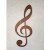 Nástěnná dřevěná dekorace HOUSLOVÝ KLÍČ 25 cm polydřevo 