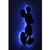 Nástěnná dekorace MICKEY MOUSE s led osvětlením 30 cm modrá 