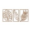 Kovová nástěnná dekorace MĚDĚNÉ LISTY 80 cm 