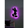 Nástěnná dekorace s led osvětlením MICKEY MOUSE fialová 30 cm 
