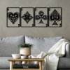 Kovová nástěnná dekorace KARTY 110 cm 