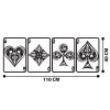 Kovová nástěnná dekorace KARTY 110 cm 