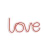 Nástěnná dekorace LOVE s led osvětlením 37 cm červená 