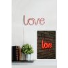 Nástěnná dekorace LOVE s led osvětlením 37 cm červená 