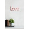Nástěnná dekorace LOVE s led osvětlením 37 cm červená 