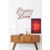 Dekorativní nástěnný nápis MERRY X MAS s led podsvícením červená