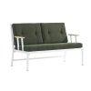 Zahradní dvoumístná pohovka LOTUS bílá zelená