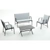 Zahradní nábytek set ALFA 2+1+1 černá šedá