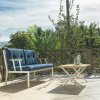 Zahradní nábytek set LOTUS 2+1+1 bílá tmavě modrá