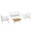 Zahradní nábytek set KAPPIS 2+1+1 bílá antracit