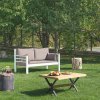Zahradní nábytek set KAPPIS 2+1+1 bílá hnědá