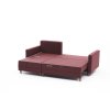 Rohová sedací souprava s rozkladem na lůžko AYDAM levá červená