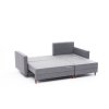 Rohová sedací souprava s rozkladem na lůžko AYDAM pravá světle šedá