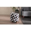 Taburet BEGON černobílá