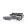 Rohová sedací souprava s rozkladem na lůžko COMFORT pravá šedá