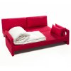 Pohovka s lůžkem COMFORT trojmístná červená
