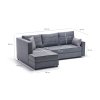 Rohová sedací souprava s rozkladem na lůžko ECE levá šedá