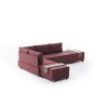 Rohová sedací souprava s rozkladem na lůžko FLY levá bordó červená