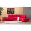 Rohová sedací souprava s rozkladem na lůžko FLY pravá červená