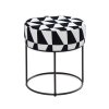Taburet MOON černobílá