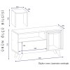 Televizní stolek NOVELLA K2 bílá ořech