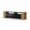 Televizní stolek Livia 160 dub artisan/černý lesk