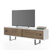 Televizní stolek FIONA ořech bílá