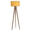 Stojací lampa LAMBADER hnědá hořčicová