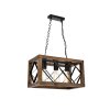 Lustr ZIKZAK 3 RUSTIK ořech černá