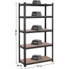 Regál s vysokou nosností 180 x 90 x40 cm černý 3