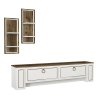 Televizní stěna SANSA bílá tmavýořech