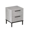 Noční stolek LV24 stříbrnočerný