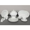 Porcelánová jídelní souprava 83 ks RUSTIK bílá