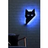 Nástěnná dekorace CAT s LED osvětlením modrá