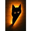 Nástěnná dekorace CAT s LED osvětlením žlutá