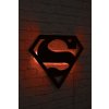 Nástěnná dekorace SUPERMAN s LED osvětlením červená