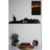 Nástěnná dekorace NYC SKYLINE s LED osvětlením žlutá