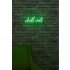Nástěnná dekorace s LED osvětlením CHILL OUT zelená