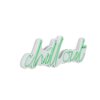 Nástěnná dekorace s LED osvětlením CHILL OUT zelená