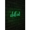 Nástěnná dekorace s LED osvětlením CHILL OUT zelená