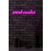 Nástěnná dekorace s LED osvětlením SEND NUDES růžová