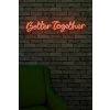 Nástěnná dekorace s LED osvětlením BETTER TOGETHER červená