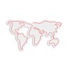 Nástěnná dekorace s LED osvětlením WORLD MAP růžová