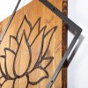 Nástěnná dekorace LOTUS dřevo kov černá