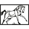 Kovová nástěnná dekorace HORSE černá