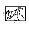 Kovová nástěnná dekorace HORSE černá