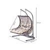 Zahradní závěsné houpací křeslo BODRUM V2  krémové