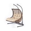 Zahradní závěsné houpací křeslo BODRUM V2  krémové