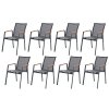 Set zahradních židlí 8 ks NEXT CHAIR antracit