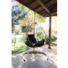 Zahradní závěsné houpací křeslo DAMLA zlaté, černé